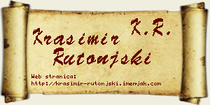 Krasimir Rutonjski vizit kartica